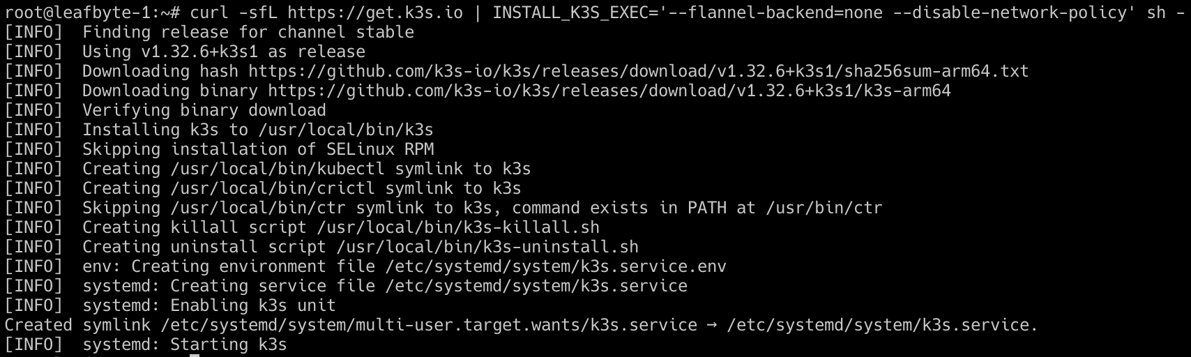 K3S Master Node Installation