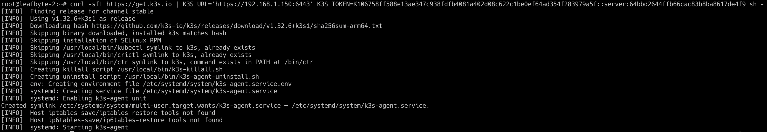 K3S Worker Node Installation